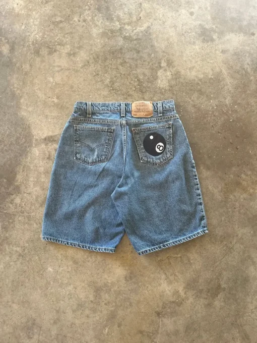 kf S42e48b8634b643c7a423e7f23eac425fp Harajuku Y2K vintage Shorts baggy Denim Hip Hop pattern Summer Men Women new Gothic Leisure fashion