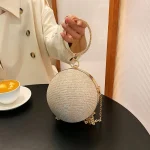  S43618b9c5 Circular Ring Portable Evening Bags Metal