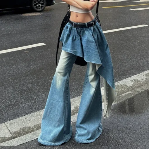 Women's Retro Wide-Leg Skirt-Pants – Fall/Winter 2024 - Image 2