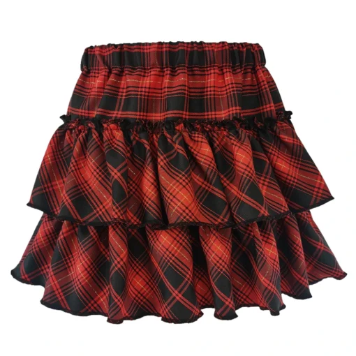 kf S437c5bb7399c4903b750e9db3463be7dM Pink Skirt Japanese College Style Youth Girl Plaid Skirt Female High Waist Slim Lolita Cosplay Y2k