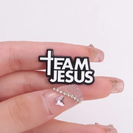 Team Jesus Enamel Pin | Christian Faith Pray God Brooch | Religious Lapel Pin for Clothing, Bags & Accessories - Image 4