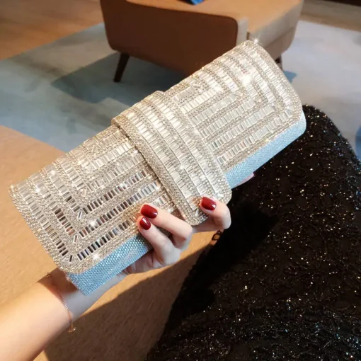 kf S526acc1d31b14ee8b36f0fd78e607f213 Factory Direct Sales Stick Diamond Three Discount Dinner Bag Hand Armpit Chain Wedding Party Crystal Evening