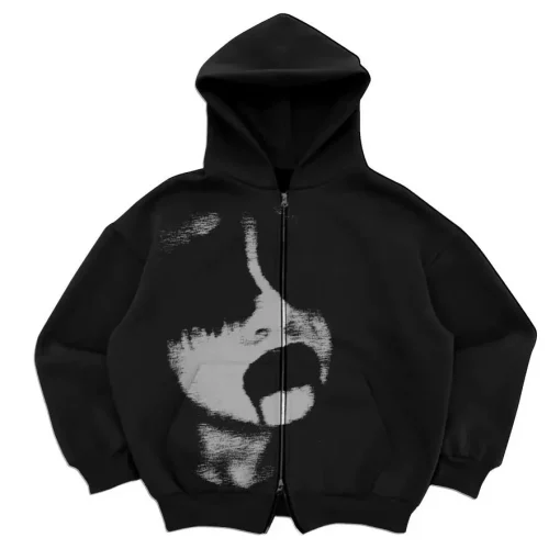 Gothic Y2K High Street Zip-Up Hoodie - Image 6