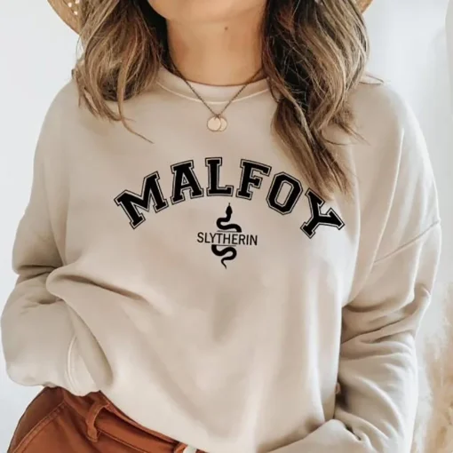 kf S5f31c65a3dda4e519b2a152382294e14q Malfoy Sweatshirt House Sweatshirts Dark Academia Crewneck College Sweatshirt Unisex Long Sleeve Pullover Autumn Winter Hoodies