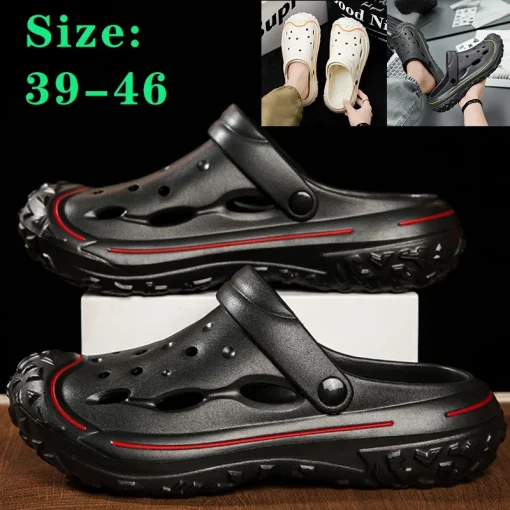 kf S663d9195f82748beb5d318ed3d05c513T Summer Men s Slippers 2024 Outdoor Gardan Clogs Male Casual Shoes Fashion Luxury Sandals Comfort Home