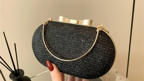 kf S69a86acd6e28419896f2d655a0af9054e Evening Clutch Bags Women Shiny Handbag Party Banquet Clutches Bag Fashion Chain Shoulder Crossbody Bags Luxury