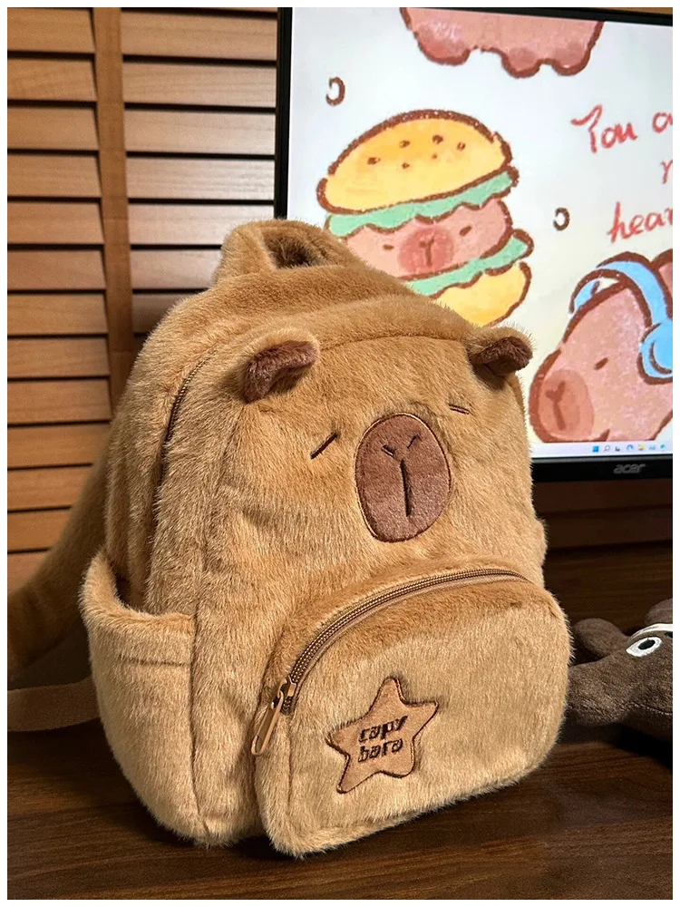 Capybara Plush Backpack Image 8