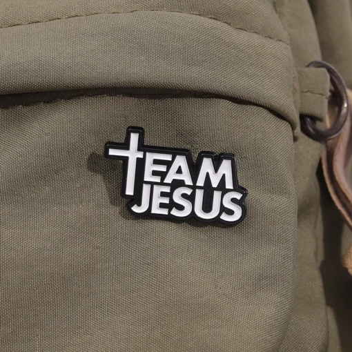 Team Jesus Enamel Pin | Christian Faith Pray God Brooch | Religious Lapel Pin for Clothing, Bags & Accessories - Image 5