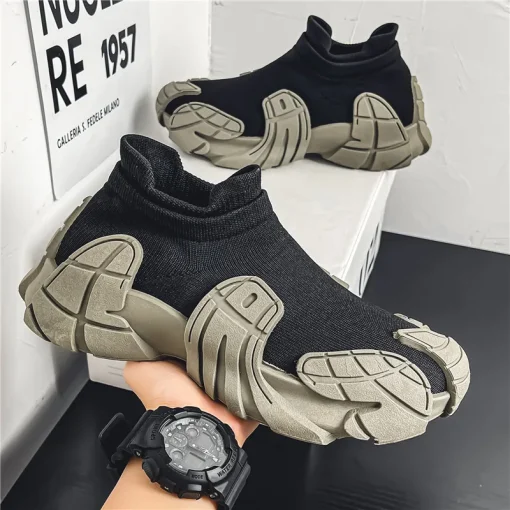 kf S7be00a9a9ca646a7b6ae00c0baa89cc8i Breathable Socks Runing Shoes Men Sock Trainers Slip on Casual Shoes Lightweight Anti Slip Sneakers Men