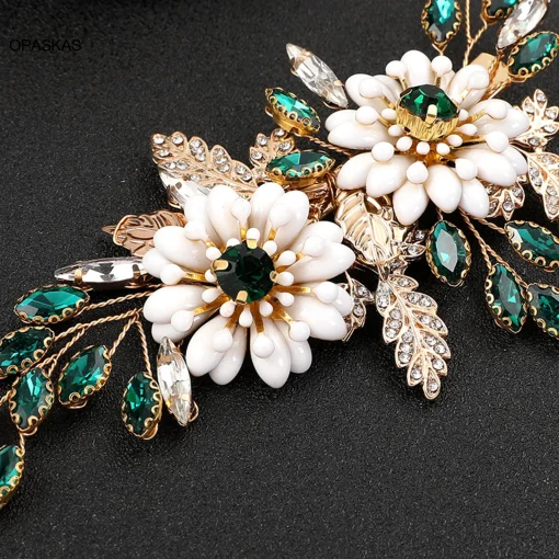 Bride Hair Clips Rhinestones Floral Hairpin Barrettes Bridesmaid Wedding Hair Accessoreis For Women Queen Hair Jewelry 2023 New - Image 4