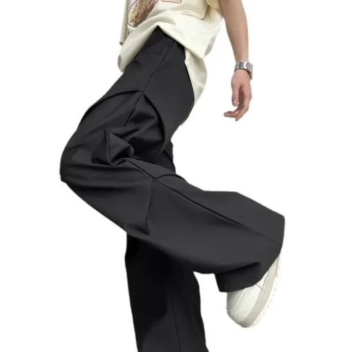 Japanese Retro Hip-Hop Cargo Pants – Y2K Loose Flared Streetwear - Image 5