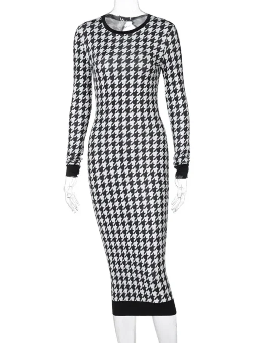 Mooyufon Women’s Long Sleeve Midi Dress – Hollow Out Bodycon, Sexy & Elegant Autumn Winter 2023 - Image 5