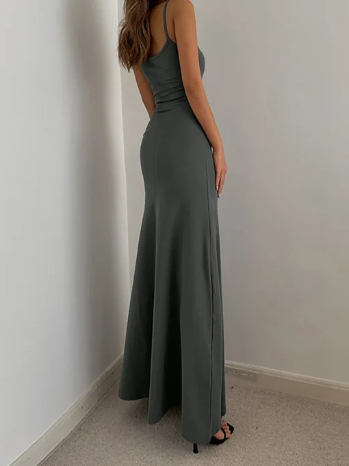 2025 Summer Backless Spaghetti Strap Maxi Dress – Elegant & Sexy Slim-Fit Casual Style - Image 3