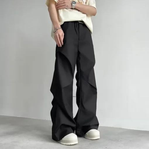 Japanese Retro Hip-Hop Cargo Pants – Y2K Loose Flared Streetwear