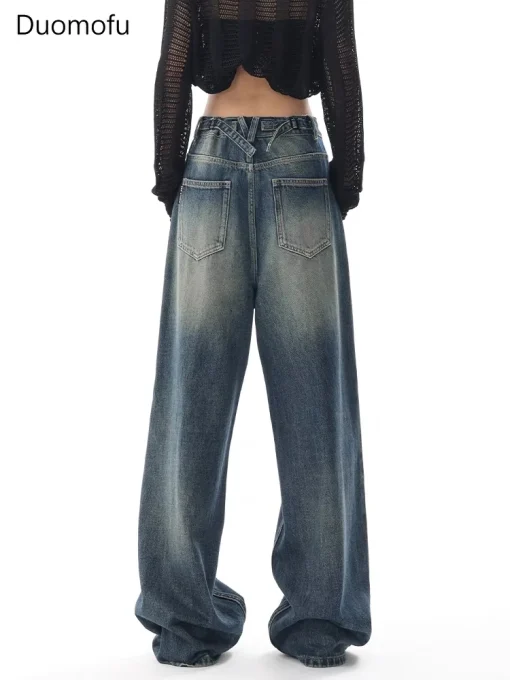 Women’s High Waisted Straight Jeans – Vintage Chic, Button Fly, Casual Full-Length - Image 6