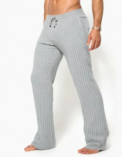 Casual Men's Trousers Sexy Tight Fit Drawstring Long Panst - Image 3