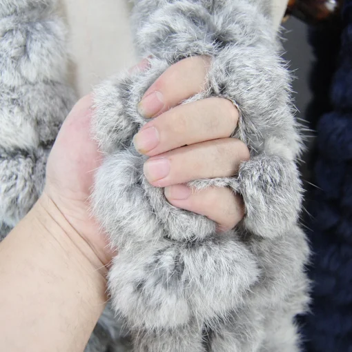 2025 Women’s Winter Real Rabbit Fur Scarf | Natural Rabbit Fur Muffler for Women | 100% Genuine Fur Scarves - Image 5