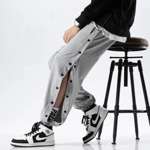 Men's Buttoned Jogger Pants – Casual Sports Trousers for All Seasons - Image 5