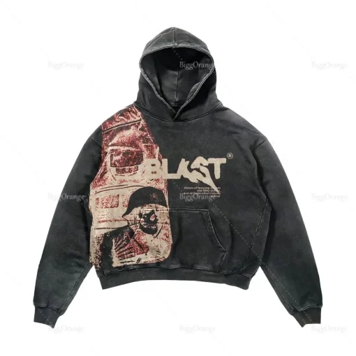 kf Sa7ef40b668674601b3d6c432cb5375c4N 2024 Coats Streetwear Gothic Casual Alphabet Blast Print Pattern Men Clothing Skull Fashion Hoodie Men Harajuku