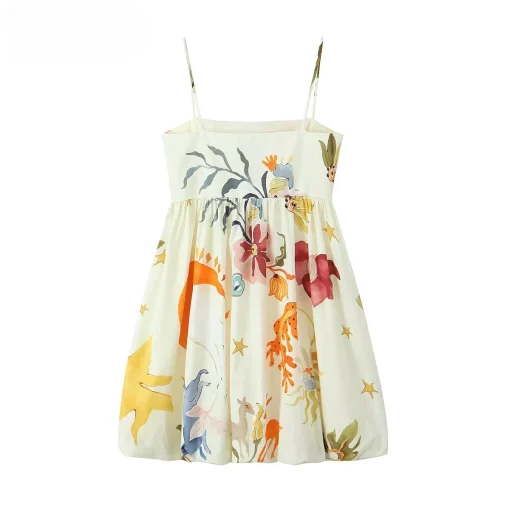 Women’s Summer Printed Sleeveless Mini Dress - Image 2