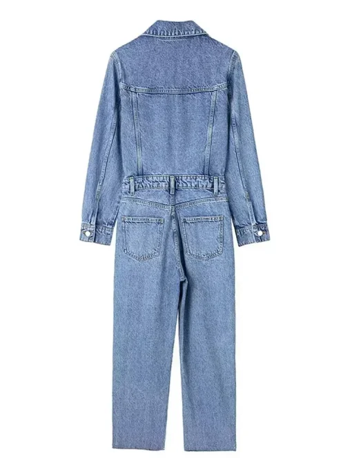 kf Sad90b7b6052b4ba1981f1d75ab51d958I Autumn Denim Jumpsuit for Women Overalls Woman Jean Overalls Long Sleeve Elegant Jumpsuits Y2k Streetwear 2024