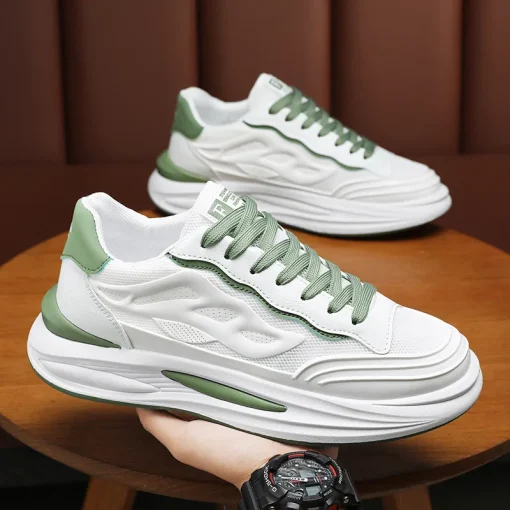 kf Safa02dc1221f4fc0b373fe40924dbdd98 Summer Fashion White Men Casual Sneakers Outdoor Breathable Lightweight Running Shoes Platform Comfortable Tennis Shoes