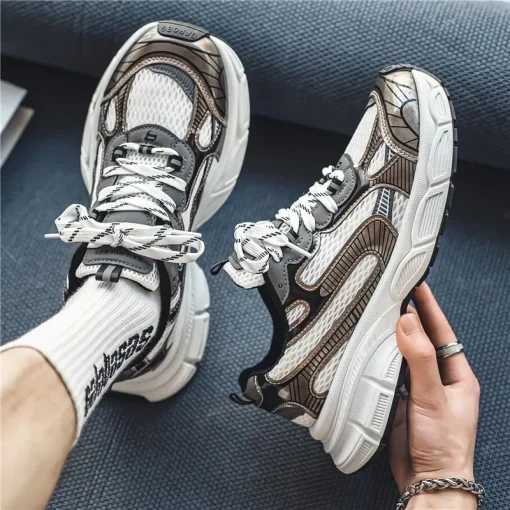 kf Sc71ea28970ca4ff49f20f1a616134e63m 2024new fashion spring casual shoes mesh sport sneakers breathable outdoor branded men s sports shoes big