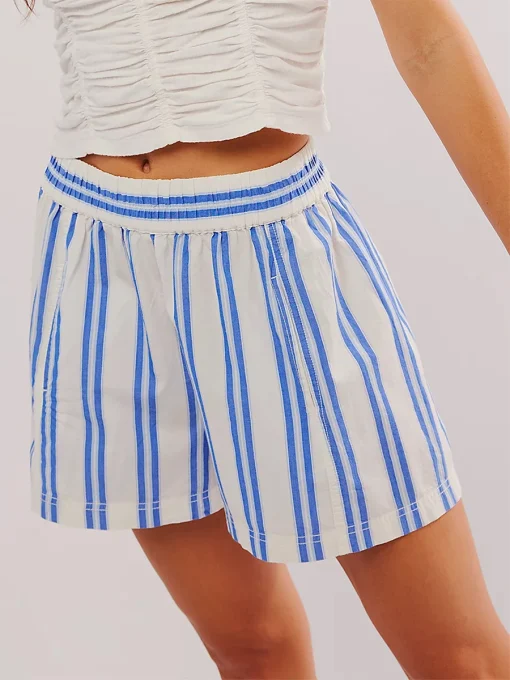 Women Summer Casual Pajama Shorts Kawaii Plaid Boxer Shorts - Image 5