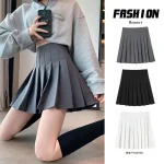  Sc7afc38f1 Pink Pleated Skirt Summer Black Mini