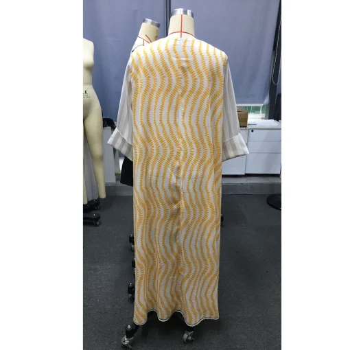 kf Scf62d0ed70c74831a9680f2d26d42a7bc Women Casual Long Dress Long Sleeve Print Lady Apring Summer Clothing Loose Round Neck Female Ramadan