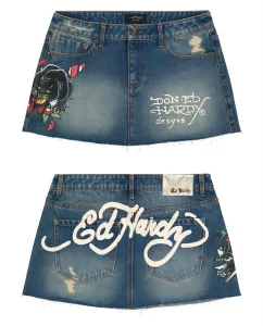 kf Scfdc92cf4ac34eb9a6bce98f7b723542q Vintage Hip Hop Sexy Hot Girl Blue Wash Denim Skirts Y2k Letter Print Gothic A Line