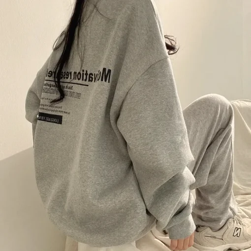 kf Se5206f74701d4ba9962ebe40735b510bC New Oversized Hoodie Women Sweatshirts Long Sleeve Hoodies Casual Letter Print Loose Pullovers Harajuku Sweatshirt Female