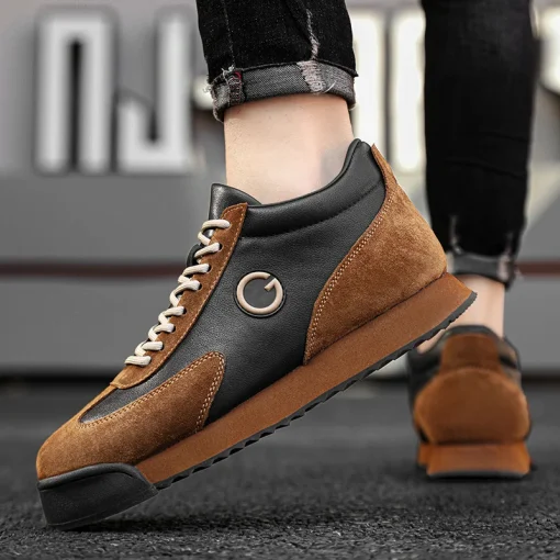 kf Se72e1a4a2c594bfdb1d41c26ec86ab86o Classic Retro Brown Sneakers Men Comfortable Suede Casual Shoes Men Luxury Brand Designer Shoes For Men