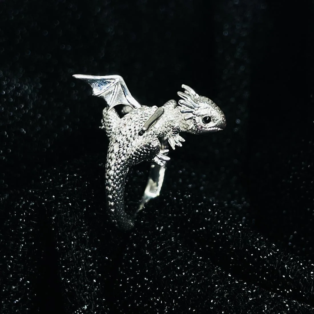 Vintage Dark Dragon Opening Rings for Men Women Cute Animal Silver Color Metal Punk Fashion Finger Ring Fashion Jewelry Party - Image 3