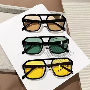 2024 Vintage Oversized Sunglasses Fashion Men Women Square Shades