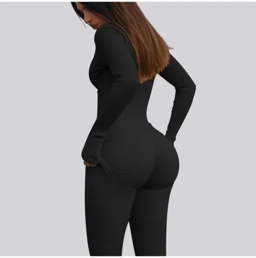 2024 New Women's Fitness Jumpsuit – Casual Sport Workout Romper with Zipper - Image 5