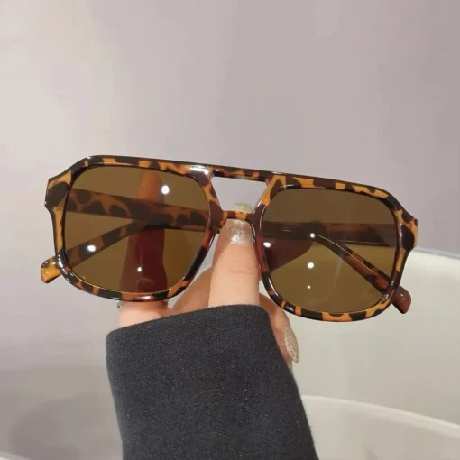 kf Sf48bf4a3676c40198f2e55ff008e0949F 2024 Vintage Oversized Sunglasses Fashion Men Women Square Shades Eyewear Trendy Ins Popular Brand Design UV400