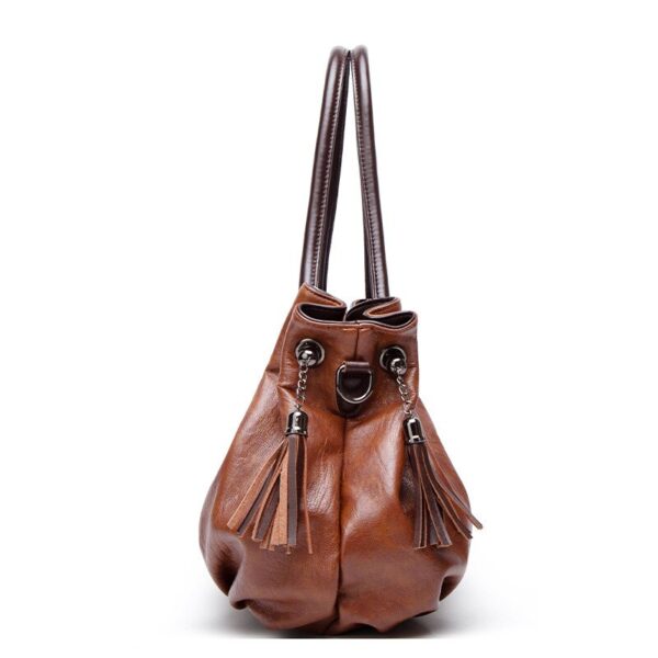 New European American style fringed pleated casual large capacity fashion handbags for women 1