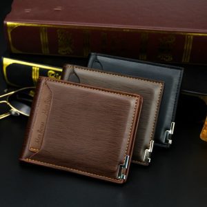 new men short wallet multifunction fashion iron credit card holders pu money bag vintage men leather wallet slim male purses