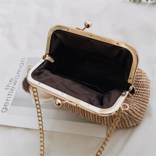 Small Crossbody Boho Bags For Women Evening Clutch Bags Hasp Ladies Handbag Female Straw Beach Rattan 1