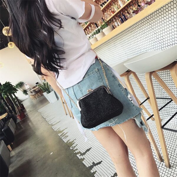 Small Crossbody Boho Bags For Women Evening Clutch Bags Hasp Ladies Handbag Female Straw Beach Rattan 3