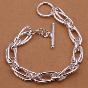 Wholesale for men women chain 925 Sterling silver bracelets noble wedding gift party fashion jewelry Christmas 4
